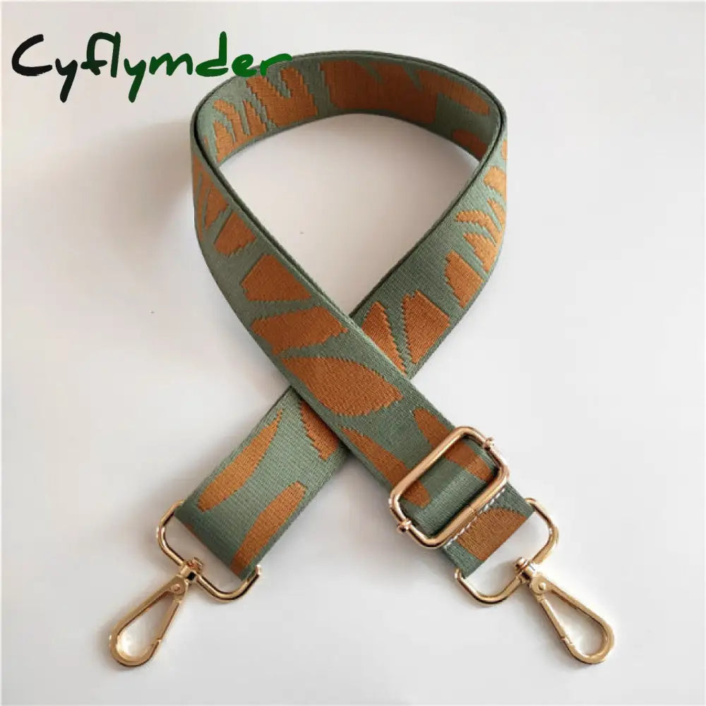 Cyflymder Ladies Adjustable Shoulder Bag Strap Contrast Color Webbing Handle Replacement Belt Women