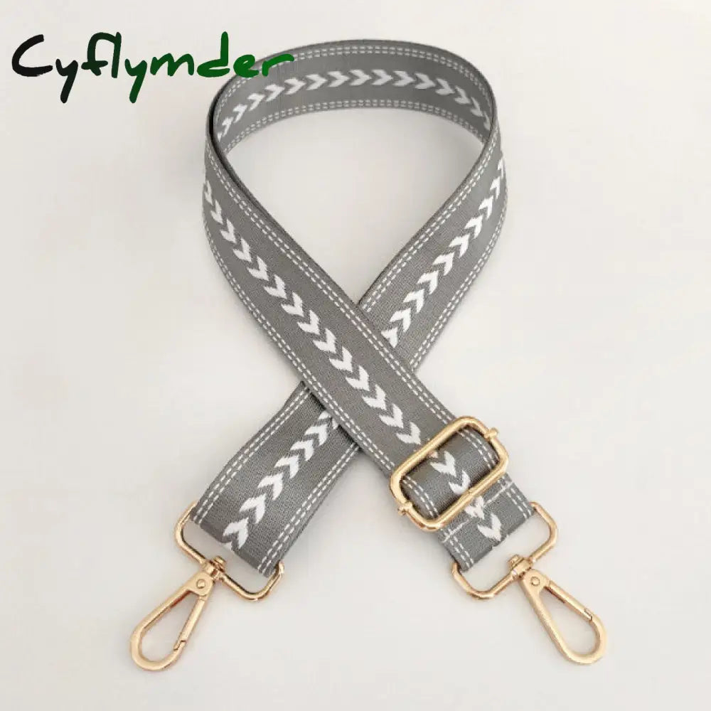 Cyflymder Ladies Adjustable Shoulder Bag Strap Contrast Color Webbing Handle Replacement Belt Women