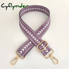 Cyflymder Ladies Adjustable Shoulder Bag Strap Contrast Color Webbing Handle Replacement Belt Women