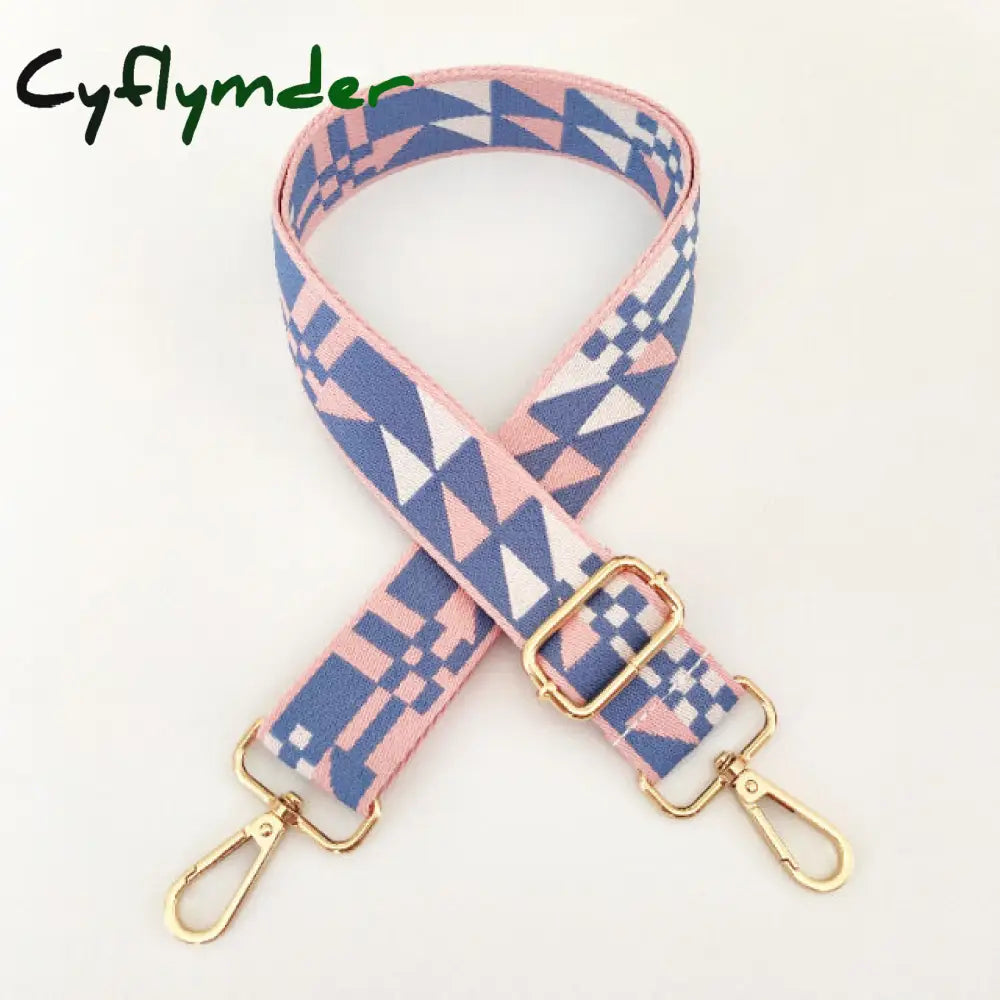 Cyflymder Ladies Adjustable Shoulder Bag Strap Contrast Color Webbing Handle Replacement Belt Women