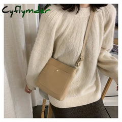 Cyflymder Ladies Designer Messenger Bags Ins Fashion Pu Leather Solid Color Shoulder Crossbody Bag