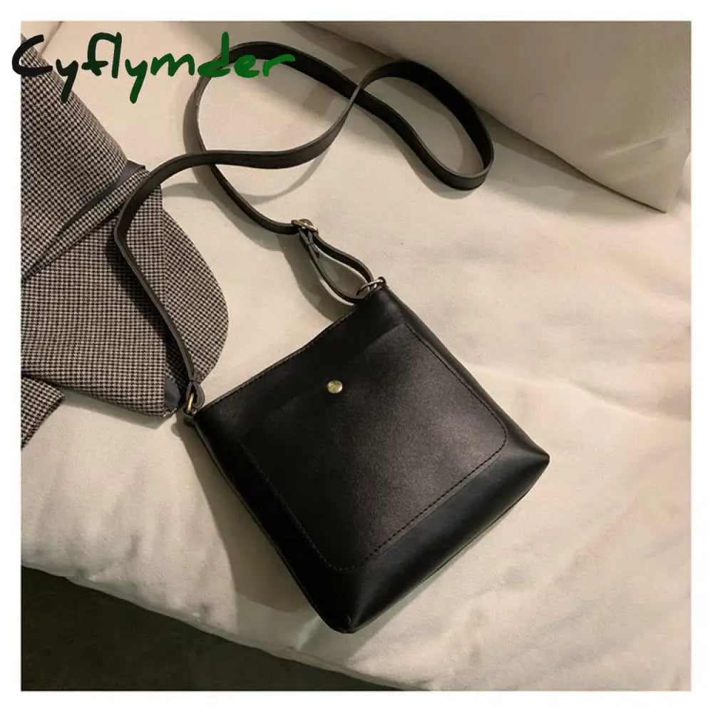 Cyflymder Ladies Designer Messenger Bags Ins Fashion Pu Leather Solid Color Shoulder Crossbody Bag