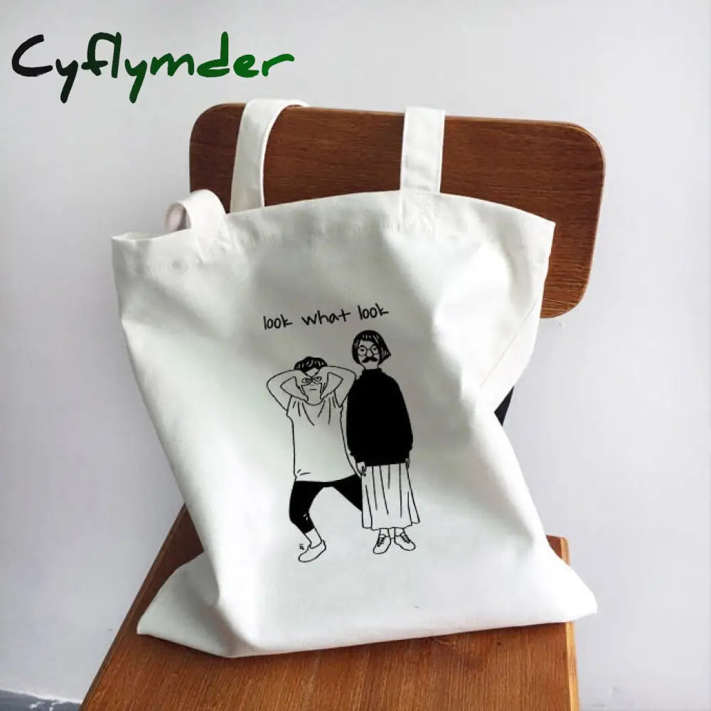 Cyflymder Ladies Handbags Girl Power Quotes Canvas Tote Bag Shopping Travel Women Eco Reusable