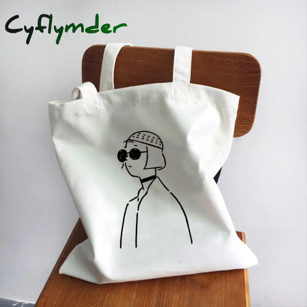 Cyflymder Ladies Handbags Girl Power Quotes Canvas Tote Bag Shopping Travel Women Eco Reusable