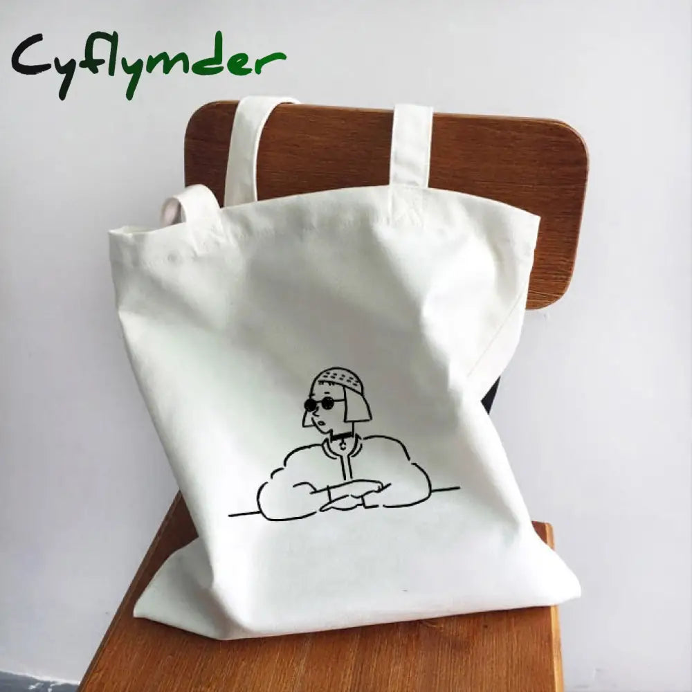 Cyflymder Ladies Handbags Girl Power Quotes Canvas Tote Bag Shopping Travel Women Eco Reusable