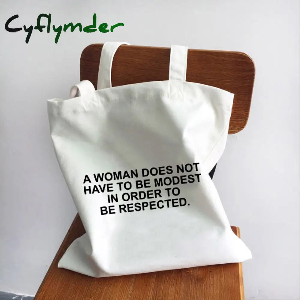 Cyflymder Ladies Handbags Girl Power Quotes Canvas Tote Bag Shopping Travel Women Eco Reusable