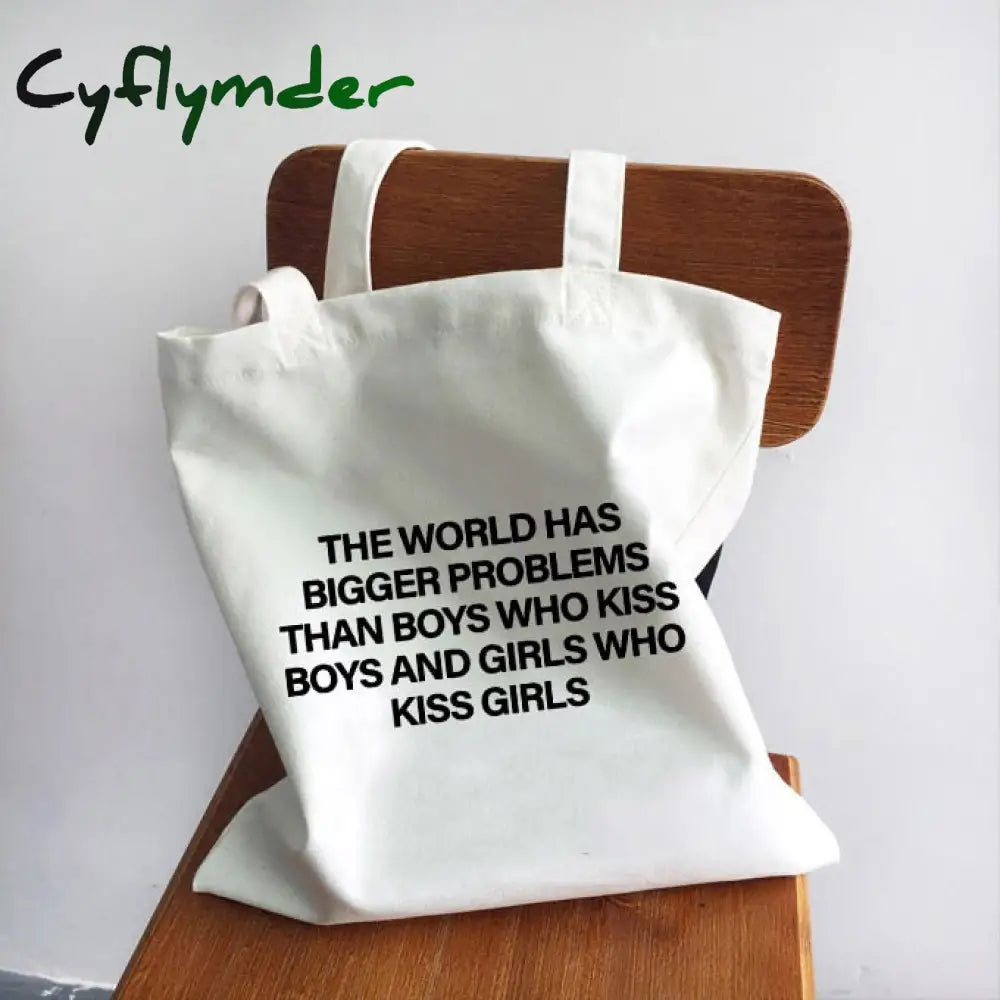 Cyflymder Ladies Handbags Girl Power Quotes Canvas Tote Bag Shopping Travel Women Eco Reusable