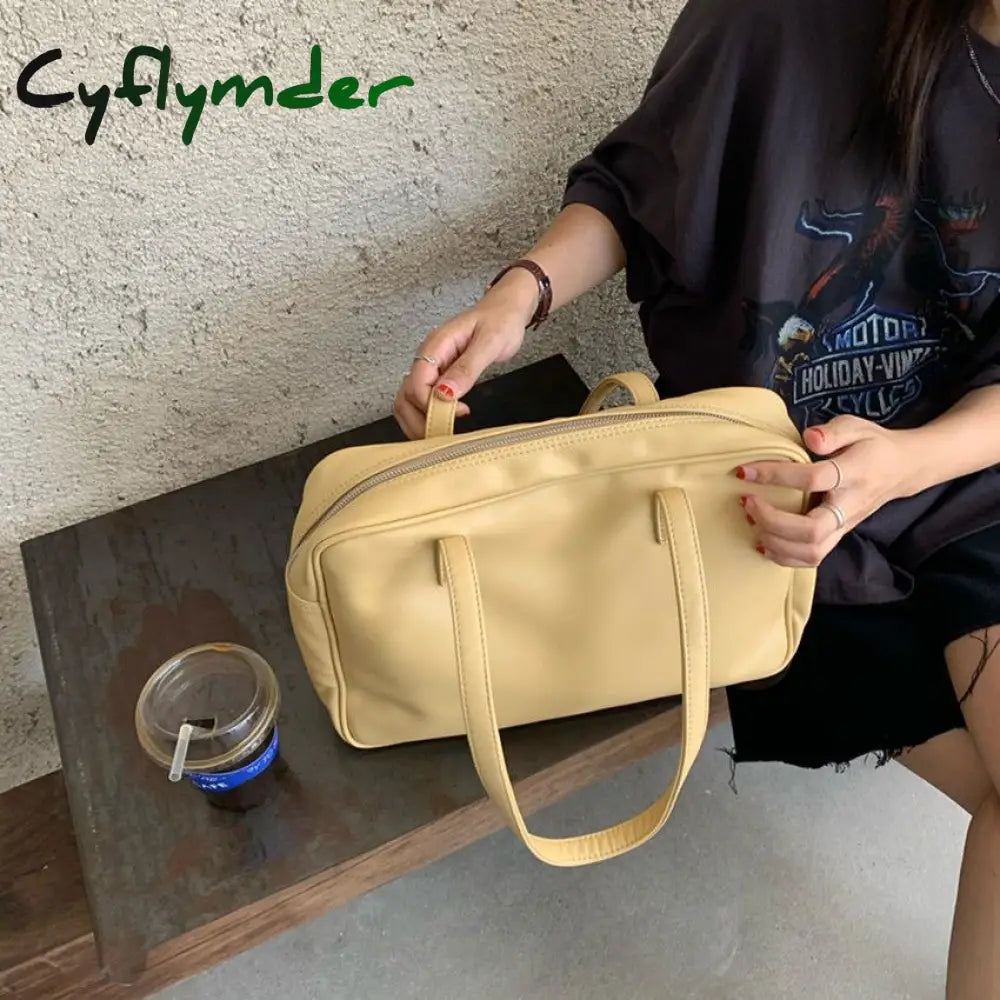 Cyflymder Ladies Large Capacity Office Briefcase Luxury Designer Pu Leather Shoulder Bag High