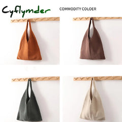 Cyflymder Lady Knitting Comfortable Woolen Woven Knitted Bag Handbags Fashionable Simple Ladies