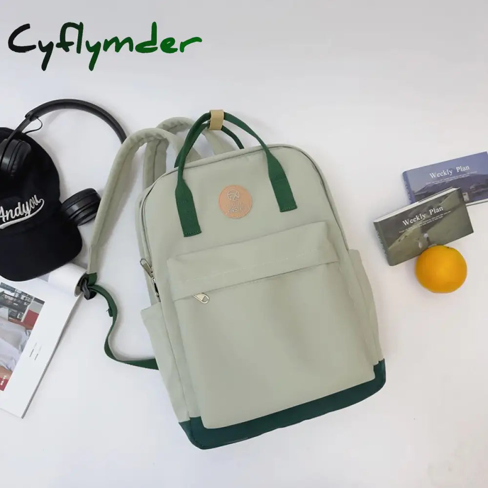 Cyflymder Lady Leisure Women Kawaii Nylon Laptop Book Bag Trendy Girl Travel Portable School
