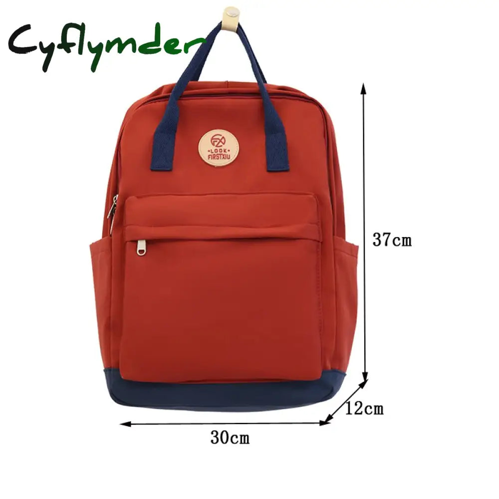 Cyflymder Lady Leisure Women Kawaii Nylon Laptop Book Bag Trendy Girl Travel Portable School