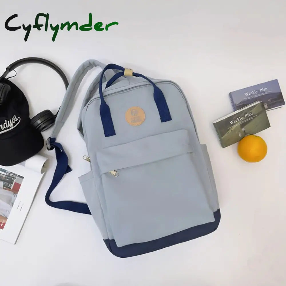 Cyflymder Lady Leisure Women Kawaii Nylon Laptop Book Bag Trendy Girl Travel Portable School