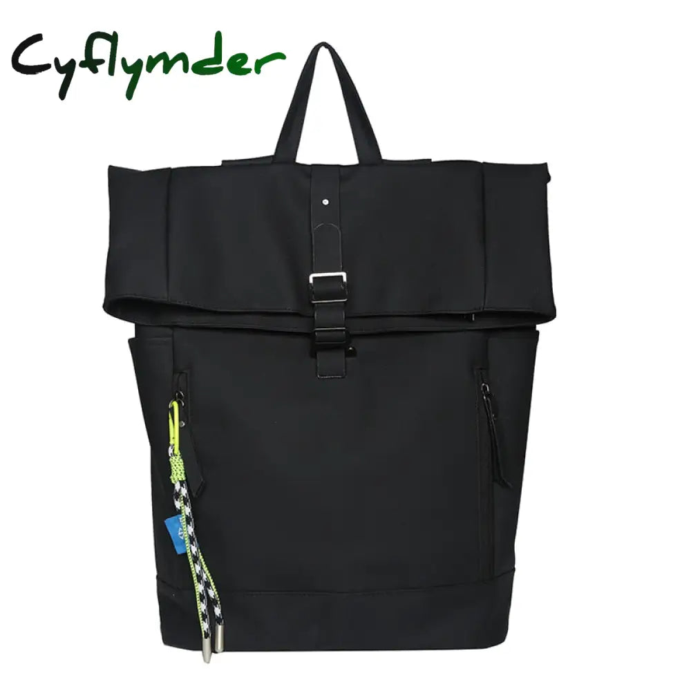 Cyflymder Lady’s Leisure Large Bag Men Laptop Backpack Woman Leather Roll Top Male Travel Bag