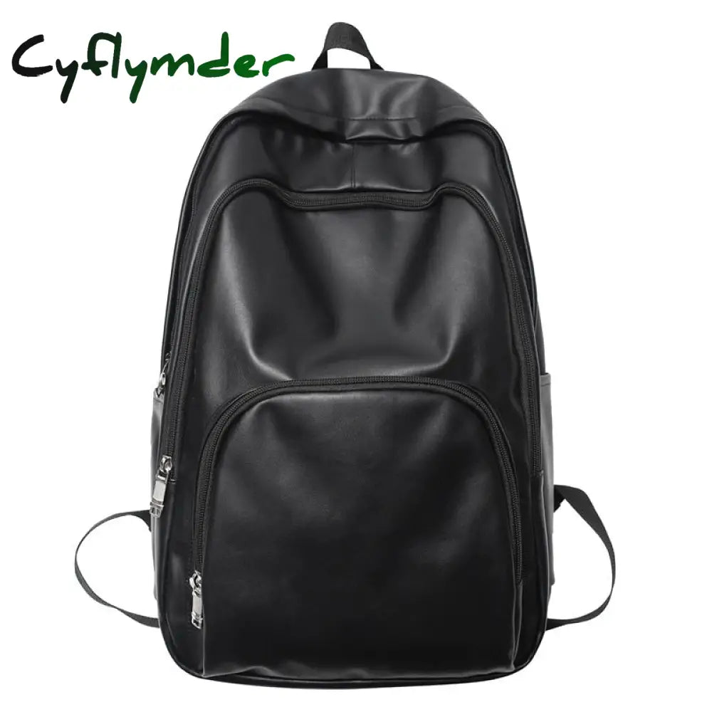 Cyflymder Large Backpack Women Leather Rucksack Female Knapsack Men Travel Backpacks School Bag For