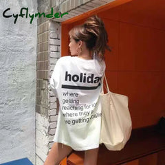 Cyflymder Large Canvas Tote Bag Women Big Capacity Shopping Handbag Simple Lady Shoulder Solid