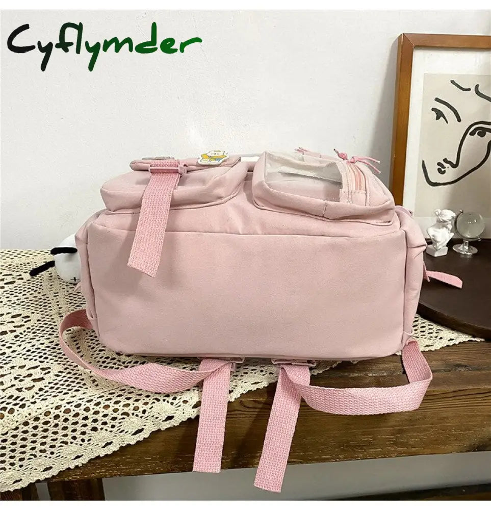 Cyflymder Large Capacity Backpacks For Women Japanese Schoolbag Kawaii Student Multi-Color Bag Ins