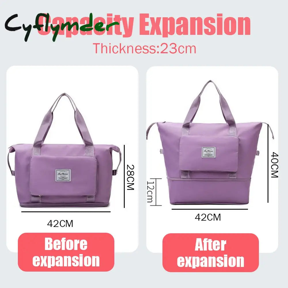 Cyflymder Large Capacity Foldable Travel Bag For Women Multifunctional Waterproof Outdoor Beach