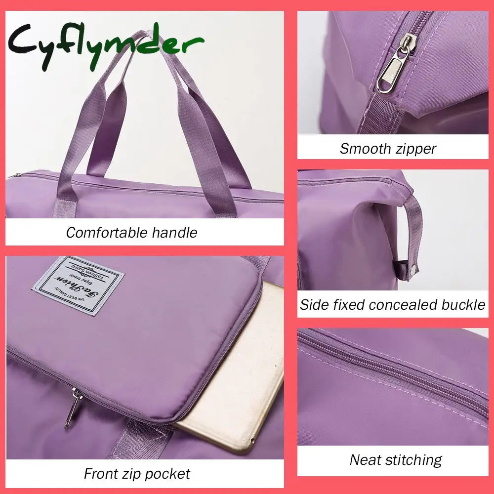 Cyflymder Large Capacity Foldable Travel Bag For Women Multifunctional Waterproof Outdoor Beach