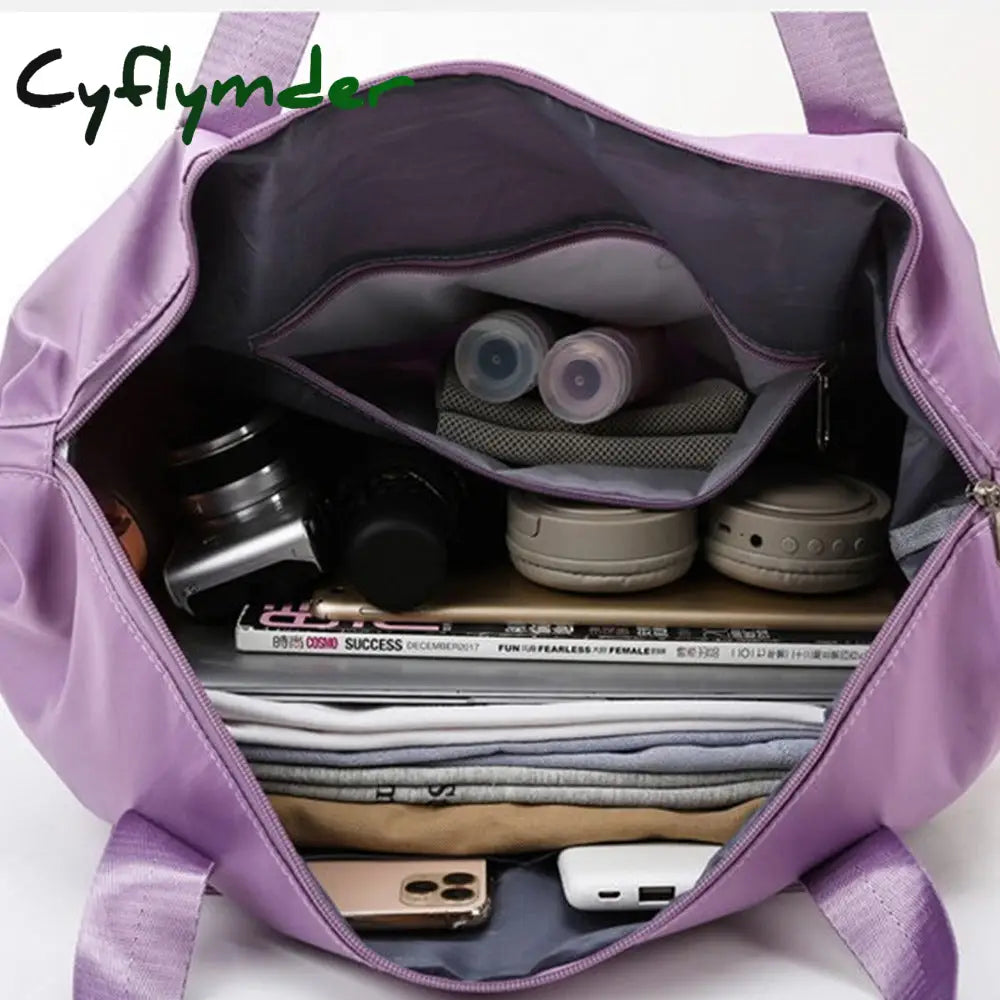 Cyflymder Large Capacity Foldable Travel Bag For Women Multifunctional Waterproof Outdoor Beach