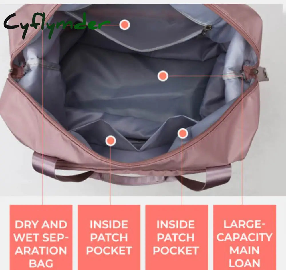 Cyflymder Large Capacity Folding Bag Travel Bags Tote Carry On Luggage Storage Hand Waterproof