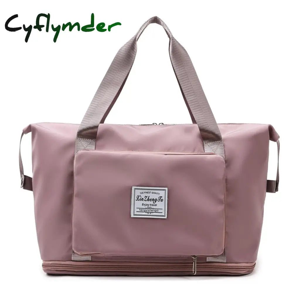 Cyflymder Large Capacity Folding Travel Bags Waterproof Tote Handbag Duffle Multifunctional Women