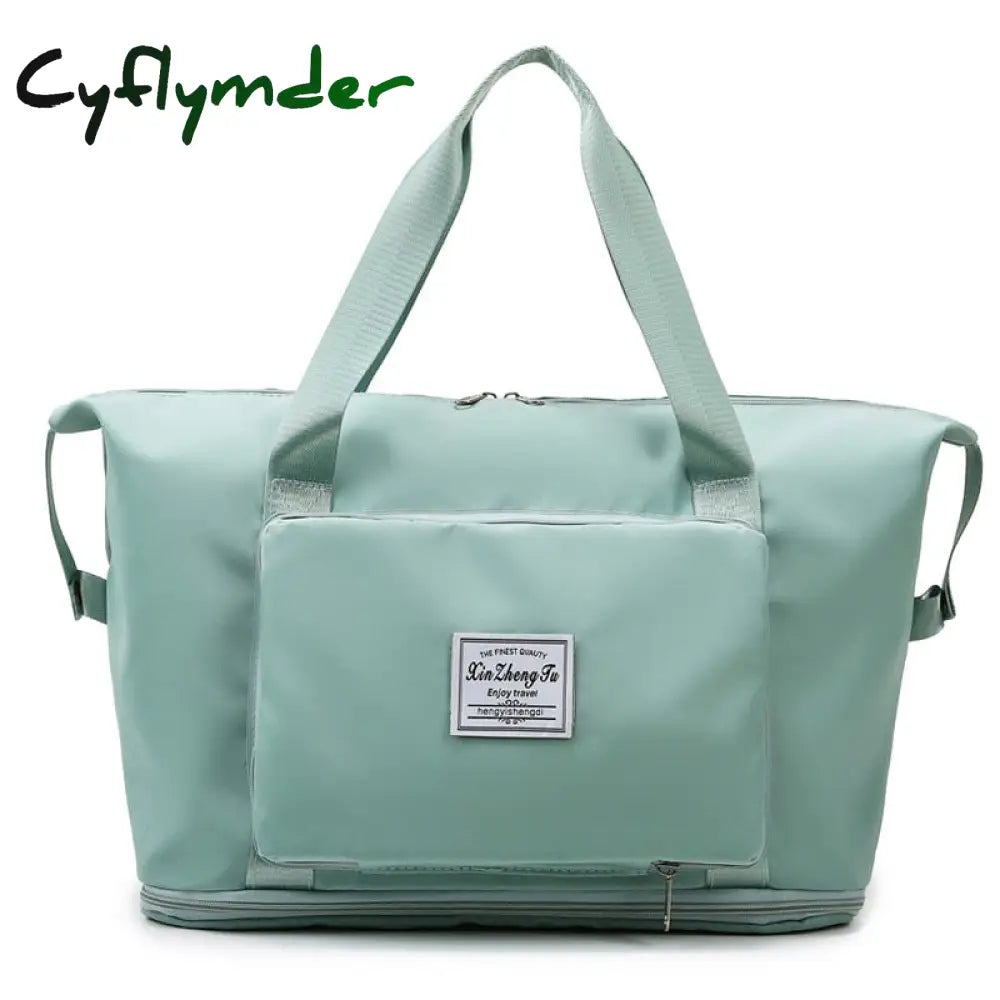 Cyflymder Large Capacity Folding Travel Bags Waterproof Tote Handbag Duffle Multifunctional Women