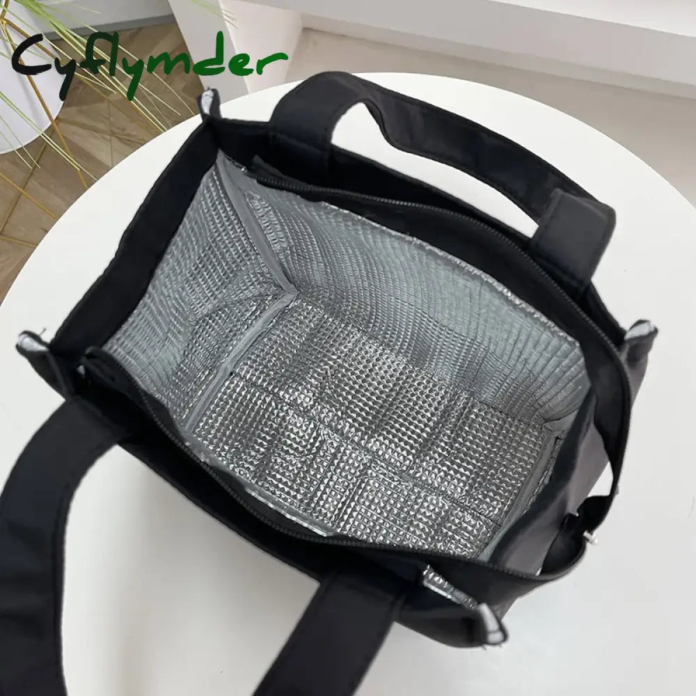 Cyflymder Large Capacity Lunch Bag With Aluminum Foil Insulation For Work Simple And Practical Top