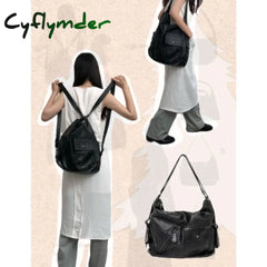 Cyflymder Large Capacity Moto Biker Shoulder Bag Vintage Summer Spice Girls High Street Womens