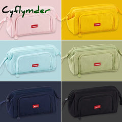 Cyflymder Large Capacity Pencil Case Cute Student Cases Big Pen Bag Storage Box Boy Girl Kid Office