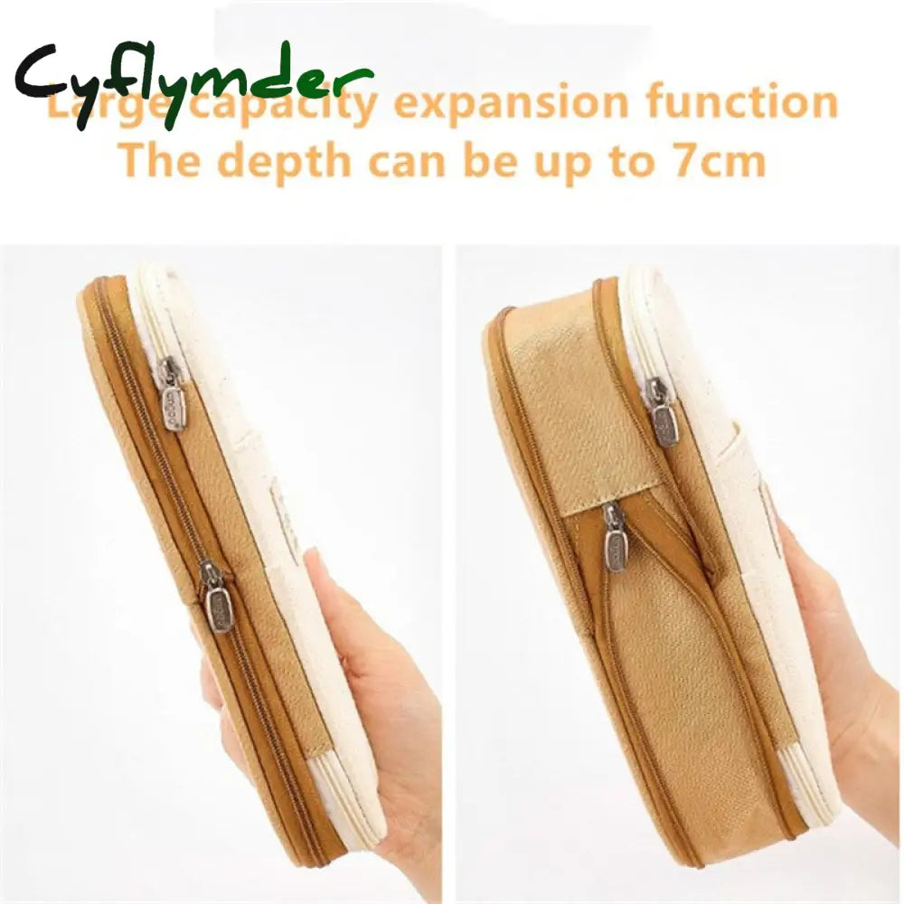 Cyflymder Large Capacity Pencil Case Stationery School Supplies Cases Pouch Office Desk Storage Bag