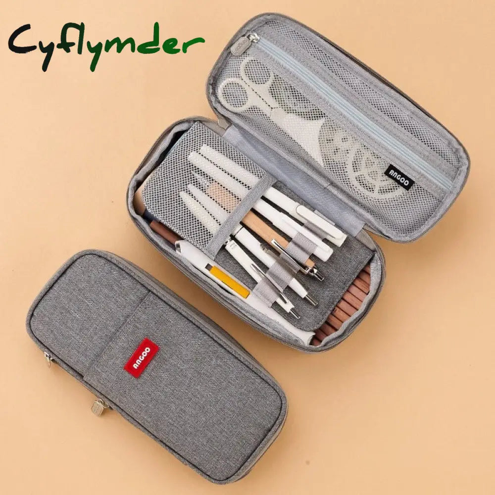 Cyflymder Large Capacity Pencil Case Stationery School Supplies Cases Pouch Office Desk Storage Bag