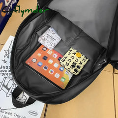 Cyflymder Large Capacity Pu Leather Women Backpack Men Cool Travelling Bagpack High Quality School