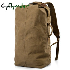 Cyflymder Large Capacity Rucksack Men Travel Bag Mountaineering Backpack Male Luggage Canvas Bucket