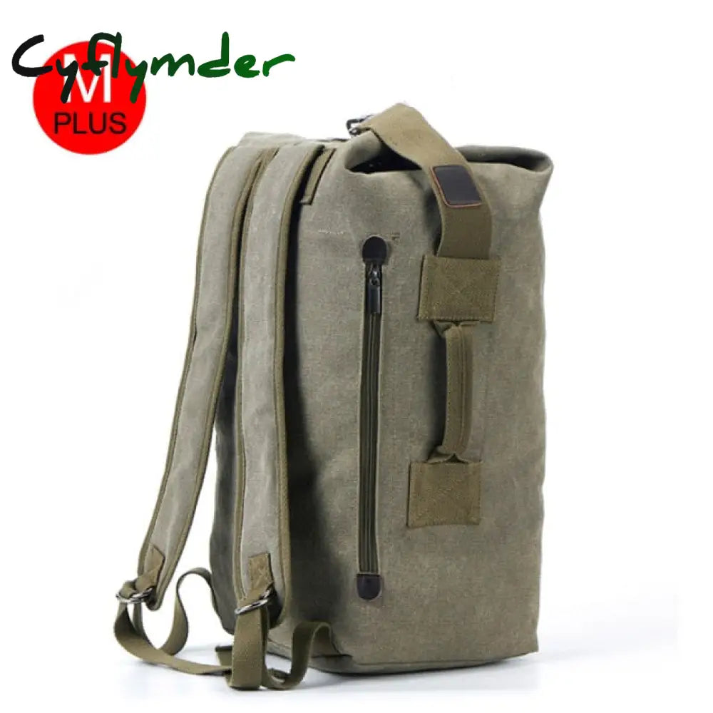 Cyflymder Large Capacity Rucksack Men Travel Bag Mountaineering Backpack Male Luggage Canvas Bucket