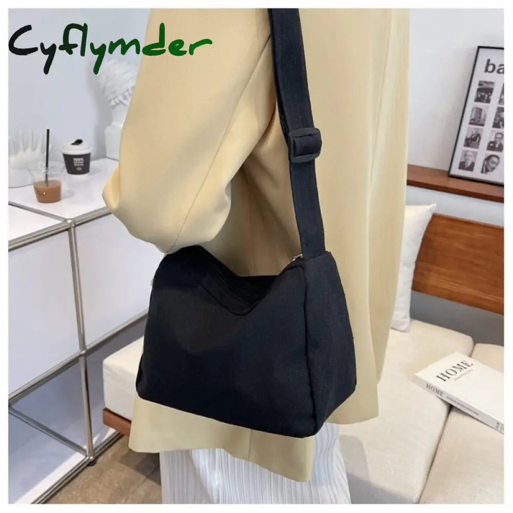 Cyflymder Large-Capacity Shoulder Bag New Women’s Fashion Simple Commuter Messenger Tote