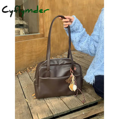 Cyflymder Large Capacity Tote Bag Women’s PU Leather Wallet Handbag Women’s Extra Large Shoulder Bag Solid Color