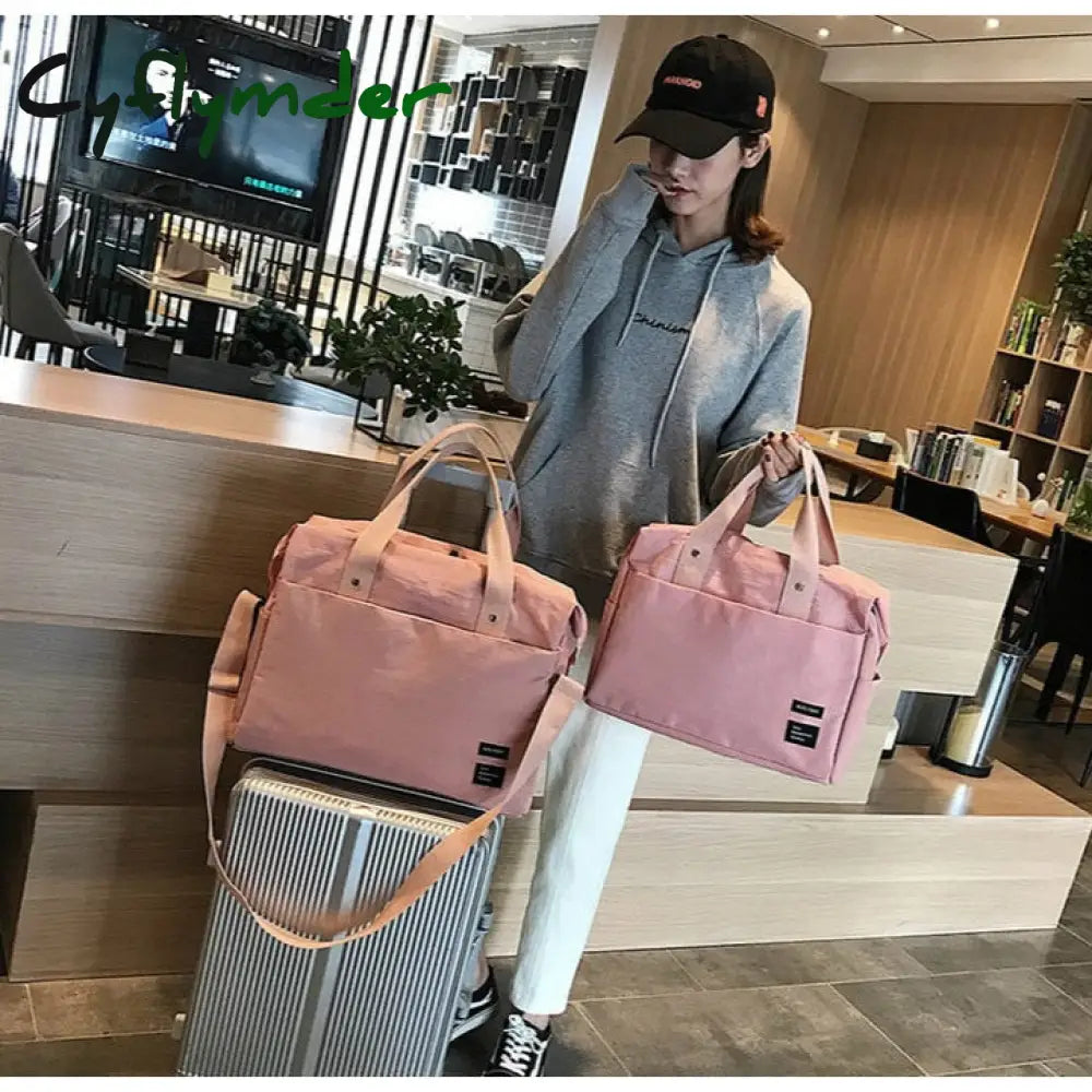 Cyflymder Large Capacity Travel Bag Women’s Hand Luggage Bags Nylon Men’s Short-Distance Sports