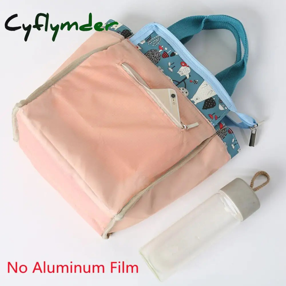 Cyflymder Large Capacity Waterproof Bento Bags Camping Picnic Fruit Snack Thermal Pouchs Office