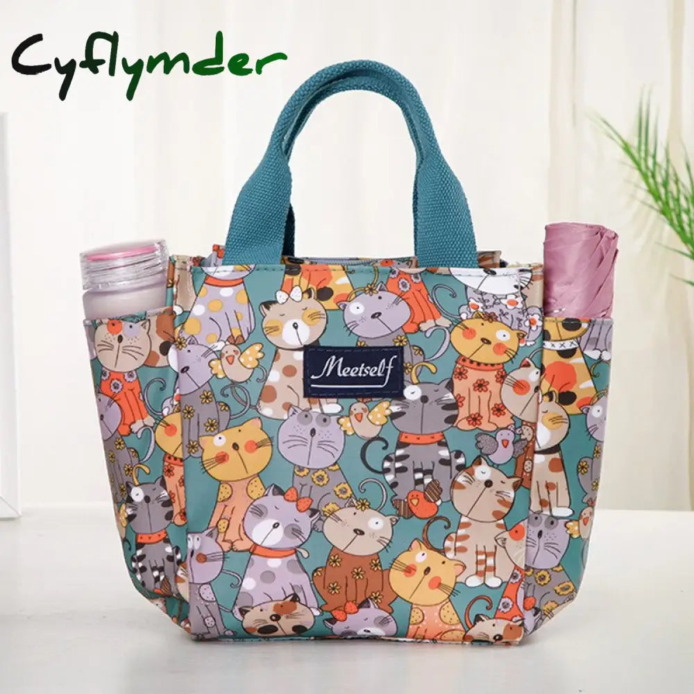 Cyflymder Large Capacity Waterproof Bento Bags Camping Picnic Fruit Snack Thermal Pouchs Office