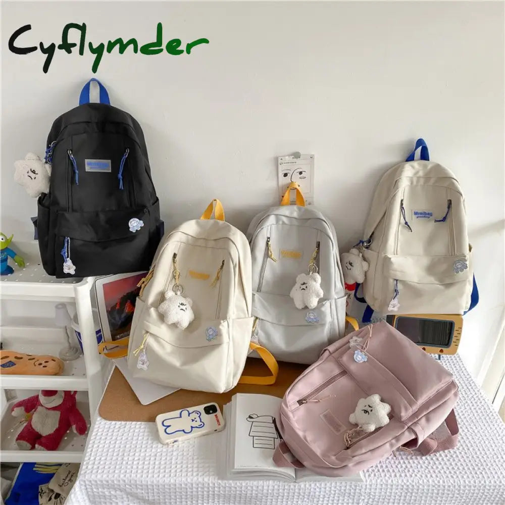 Cyflymder Large Capacity Women Backpack Laptop Backpacks School For Teenage Girls Boys Korean Style