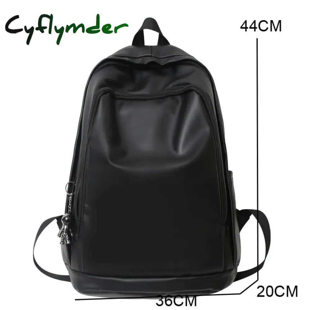 Cyflymder Large Capacity Women Backpack Leather Travel Backpacks College School Bag For Teenager