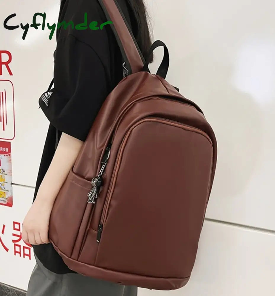 Cyflymder Large Capacity Women Backpack Leather Travel Backpacks College School Bag For Teenager