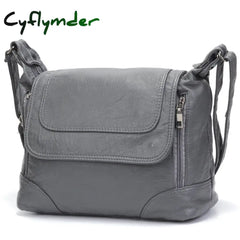 Cyflymder Large Capacity Women Crossbody Bag Brand Shoulder Soft Pu Leather Messenger Tote Quality