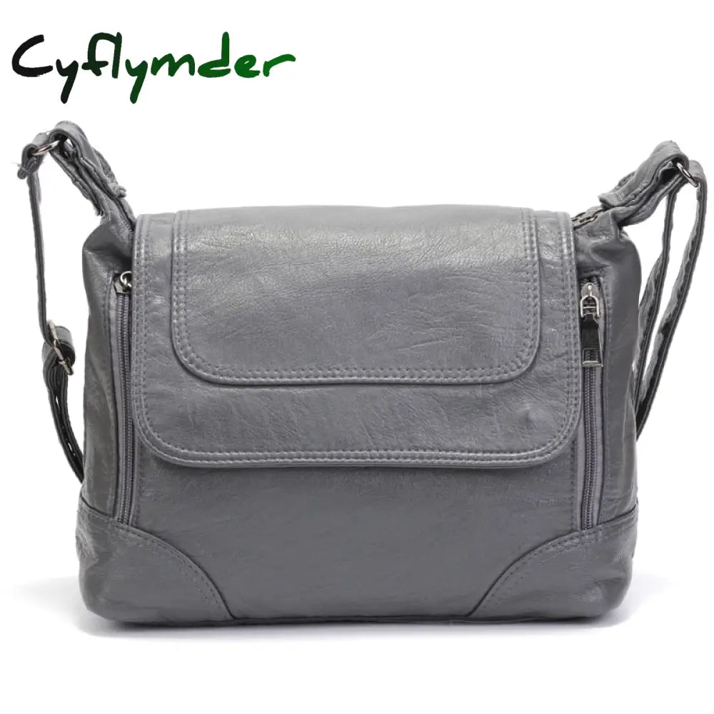 Cyflymder Large Capacity Women Crossbody Bag Brand Shoulder Soft Pu Leather Messenger Tote Quality