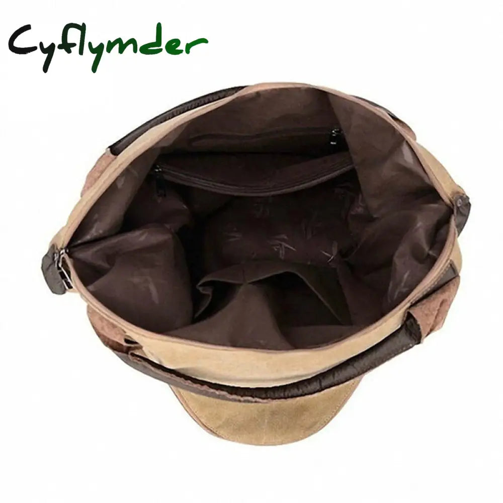 Cyflymder Large Pocket Casual Tote Women’s Handbags Shoulder Canvas Capacity Bags For Women