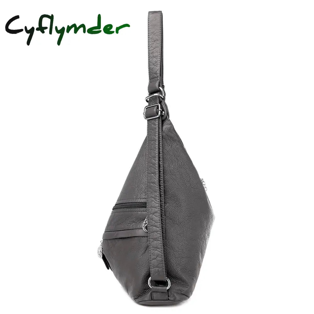 Cyflymder Large Women Shoulder Bag Pu Leather Crossbody Soft Messenger 3 Color Handbag Totes