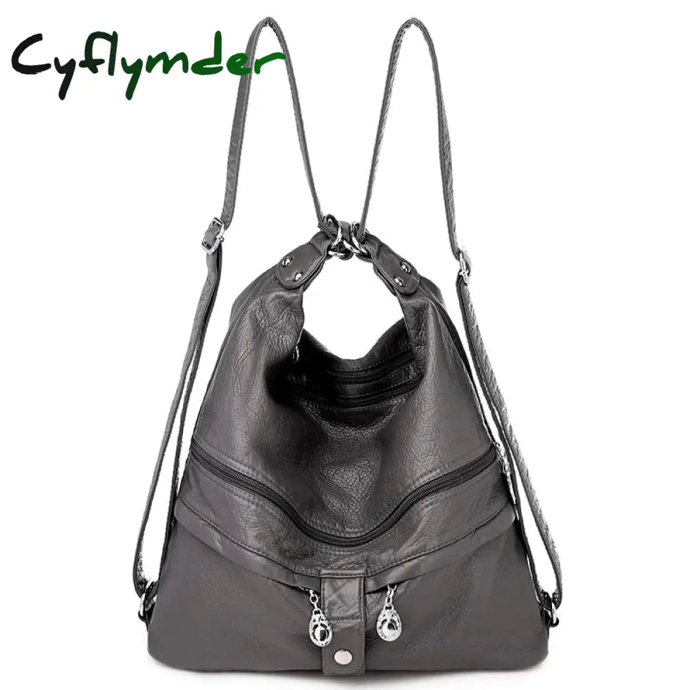 Cyflymder Large Women Shoulder Bag Pu Leather Crossbody Soft Messenger 3 Color Handbag Totes