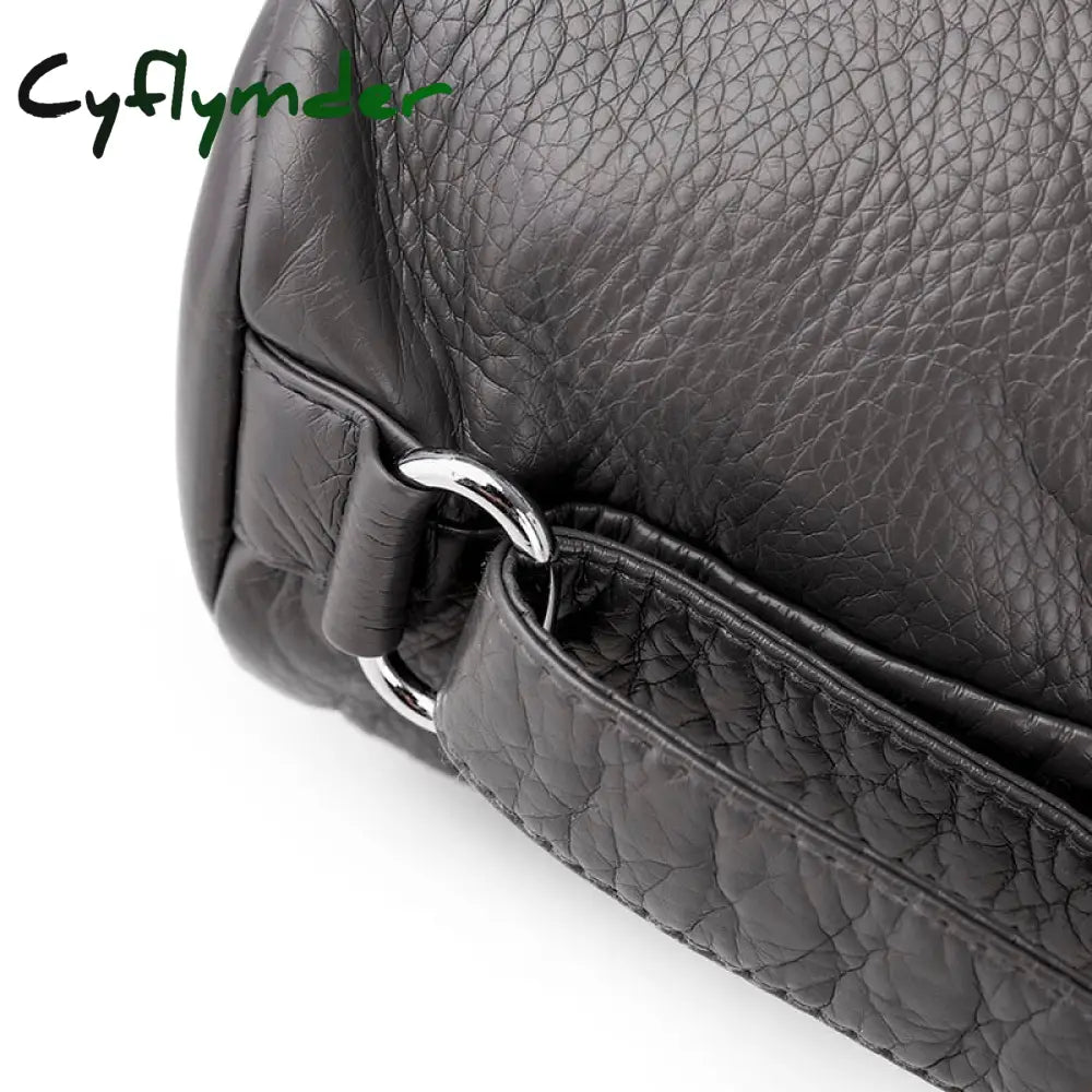 Cyflymder Large Women Shoulder Bag Pu Leather Crossbody Soft Messenger 3 Color Handbag Totes