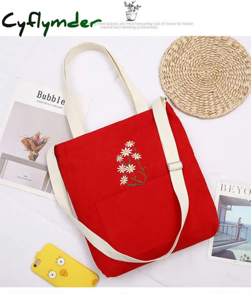 Cyflymder Large Women Shoulder Shopper Bag Ladies Canvas Tote Shopping Bags Corduroy Female Handbag