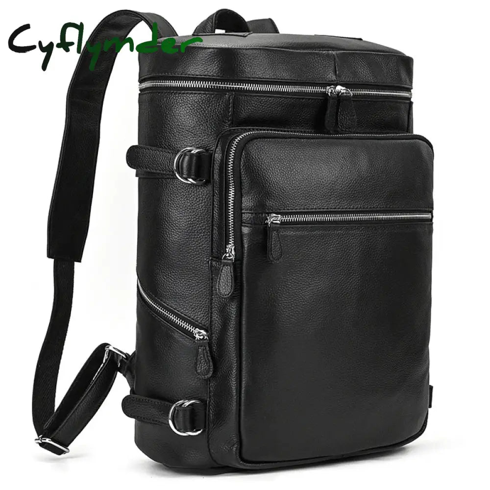 Cyflymder Leather Backpack Men Luxury Designer Laptop Bagpack For Man School Bag Travel Men’s